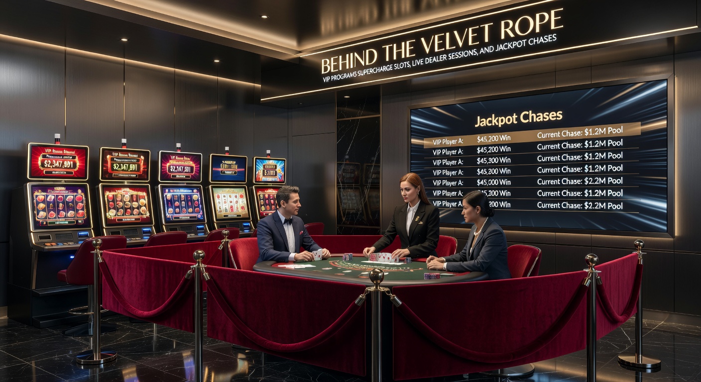 VIP-Spieler am Live-Dealer-Tisch mit Jackpot-Anzeigen und Zahlungs-Icons im Vordergrund