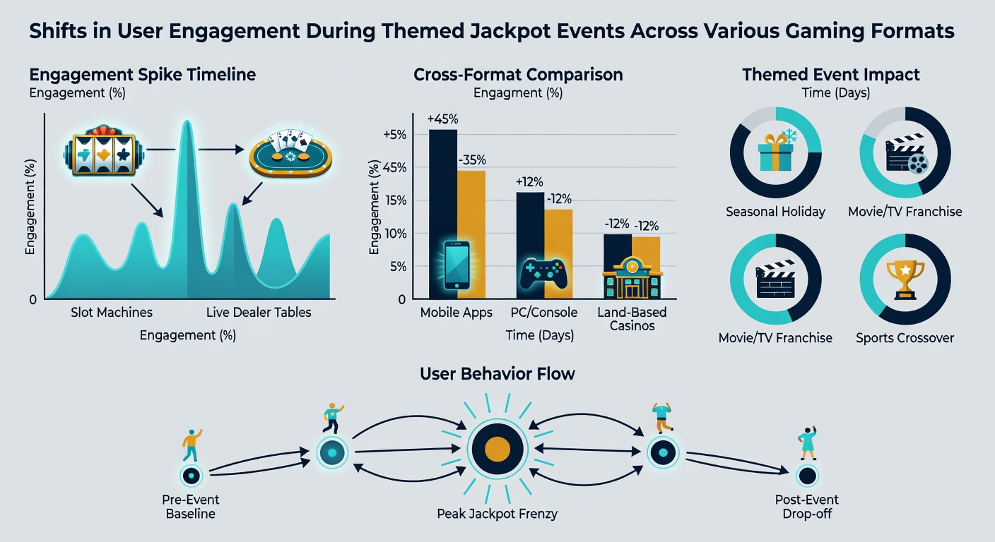 Darstellung von Engagement-Daten über verschiedene Gaming-Formate hinweg während Jackpot-Events